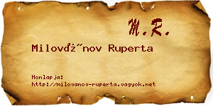 Milovánov Ruperta névjegykártya